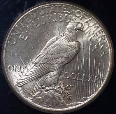 1925 P Peace Silver Dollar - Graded&nbspMS65