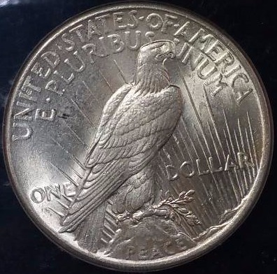 1925 P Peace Silver Dollar - Graded&nbspMS65