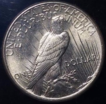1925 P Peace Silver Dollar - Graded&nbspMS65