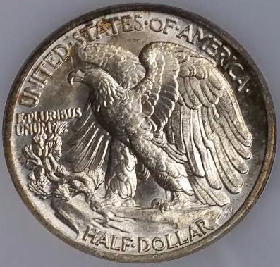 1945 P Walking Liberty Silver Half Dollar - Graded&nbspMS65