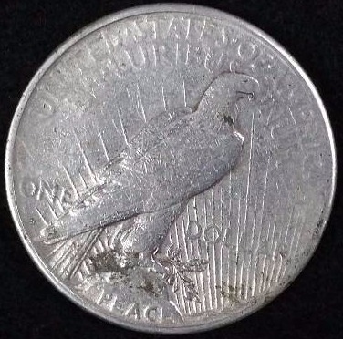 1923-S Peace 90% Silver Dollar