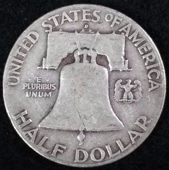 1951-D Franklin 90% Silver Dollar - Higher Grade