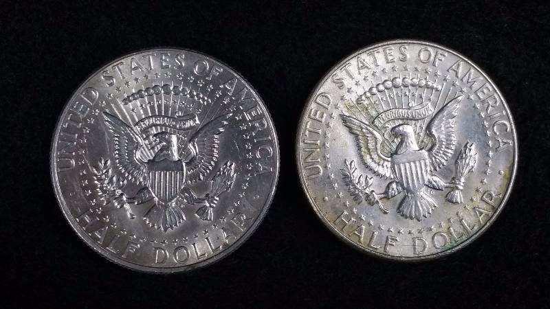 (2) 1967 Kennedy Silver Half Dollars