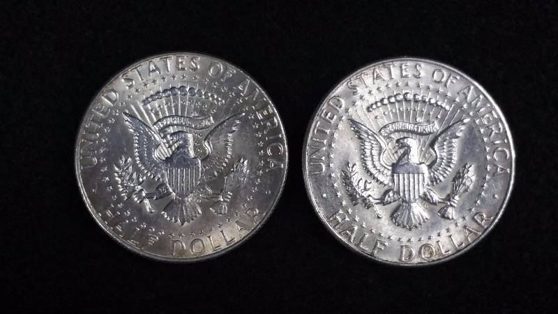 (2) 1969-D Kennedy Silver Half Dollars