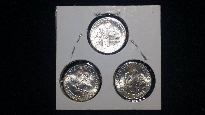 (3) Roosevelt Silver Dimes - High Grade