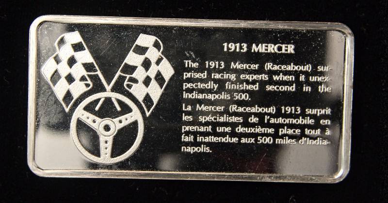 STERLING SILVER 1913 MERCER RACEABOUT (30 GRAMS 92.5% SILVER)