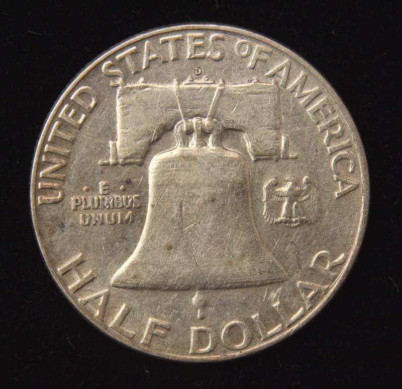 1950-D FRANKLIN SILVER HALF DOLLAR