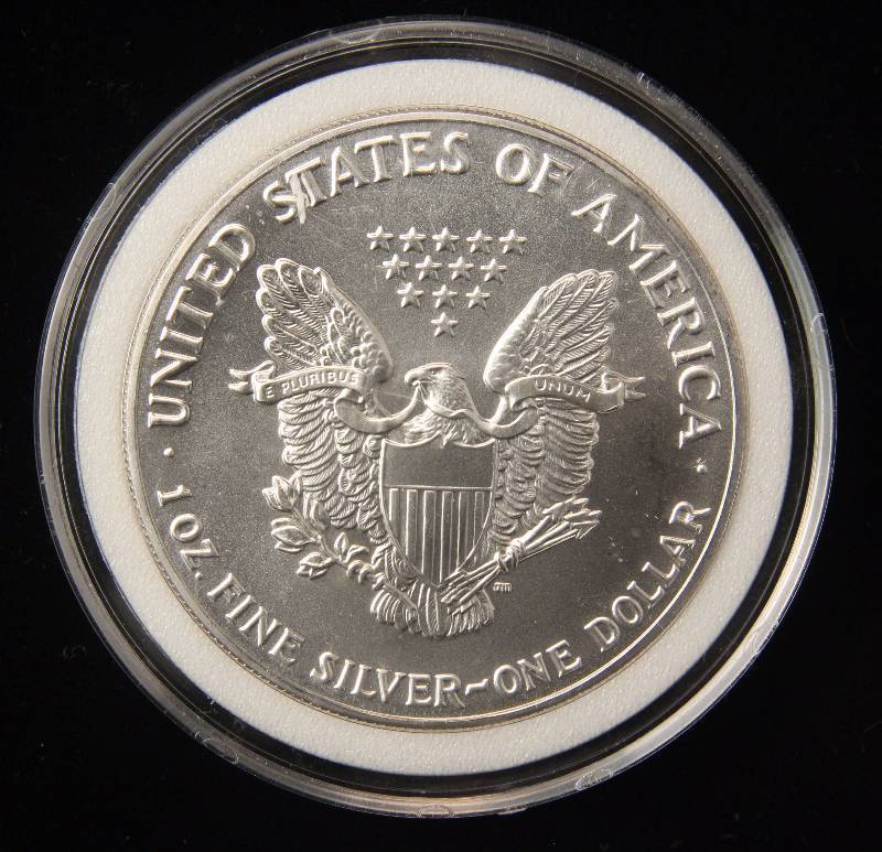 1991 AMERICAN SILVER EAGLE 1 TROY OZ. .999 FINE SILVER DOLLAR IN AIRTITE