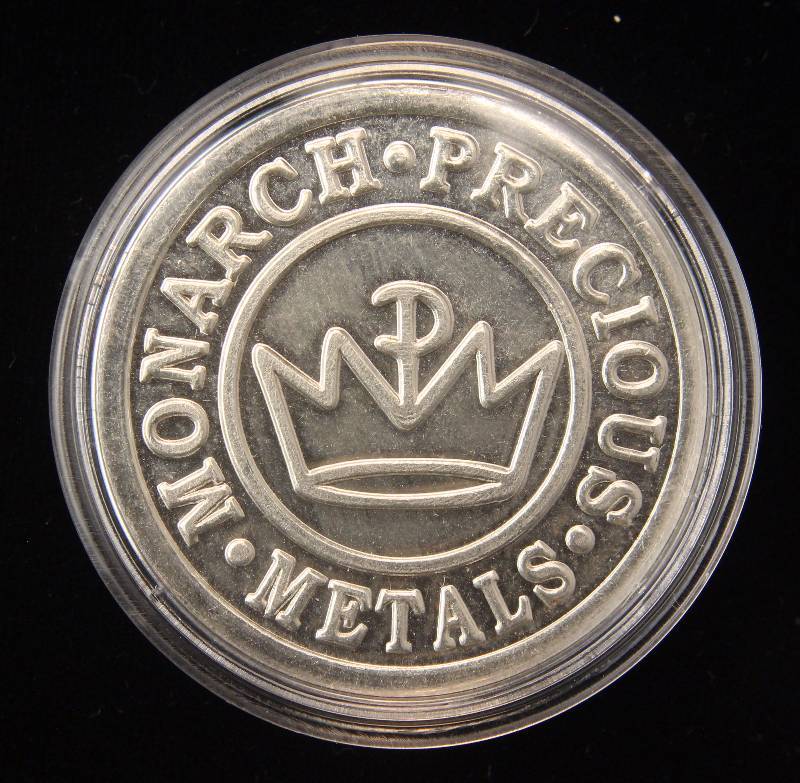 1 TROY OZ. .999 FINE SILVER MONARCH SILVER BUCK IN AIRTITE