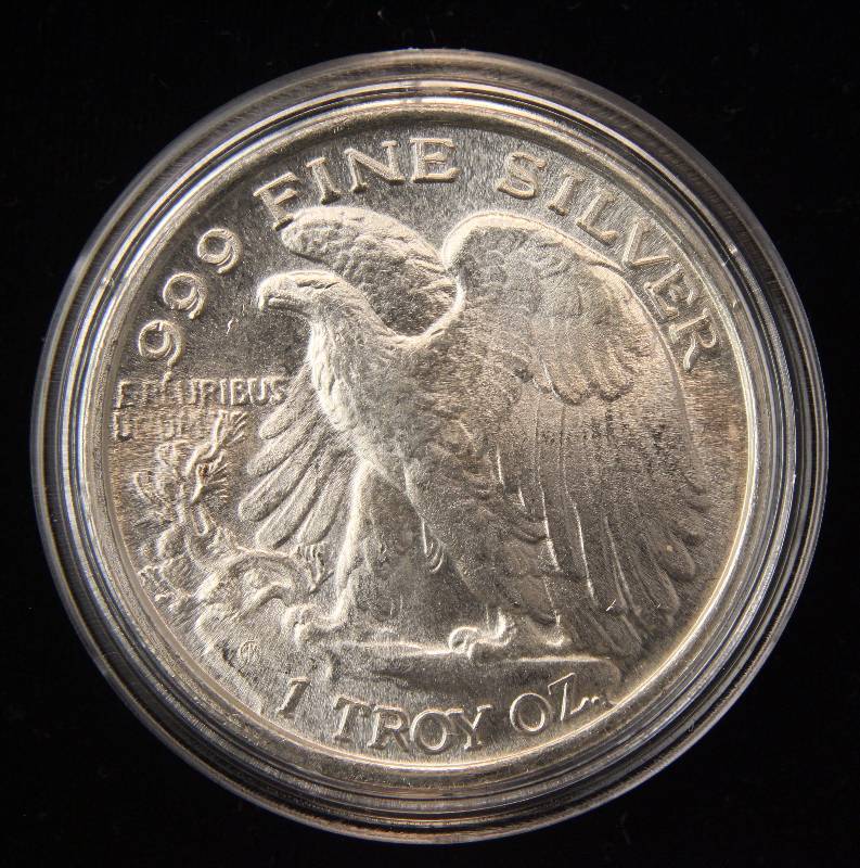 1 TROY OZ. .999 FINE SILVER VINTAGE 1987 EAGLE DESIGN IN AIRTITE