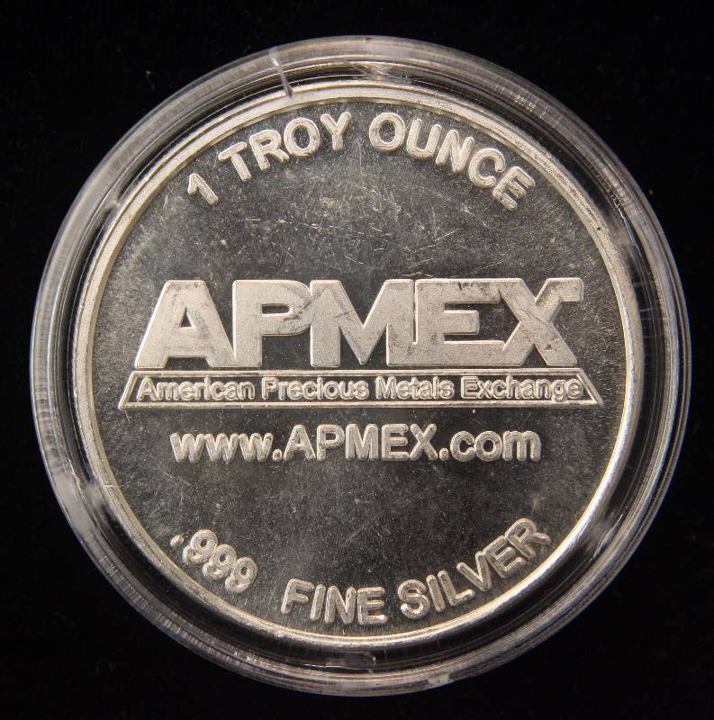 1 TROY OZ. .999 FINE SILVER APMEX ROUND IN AIRTITE