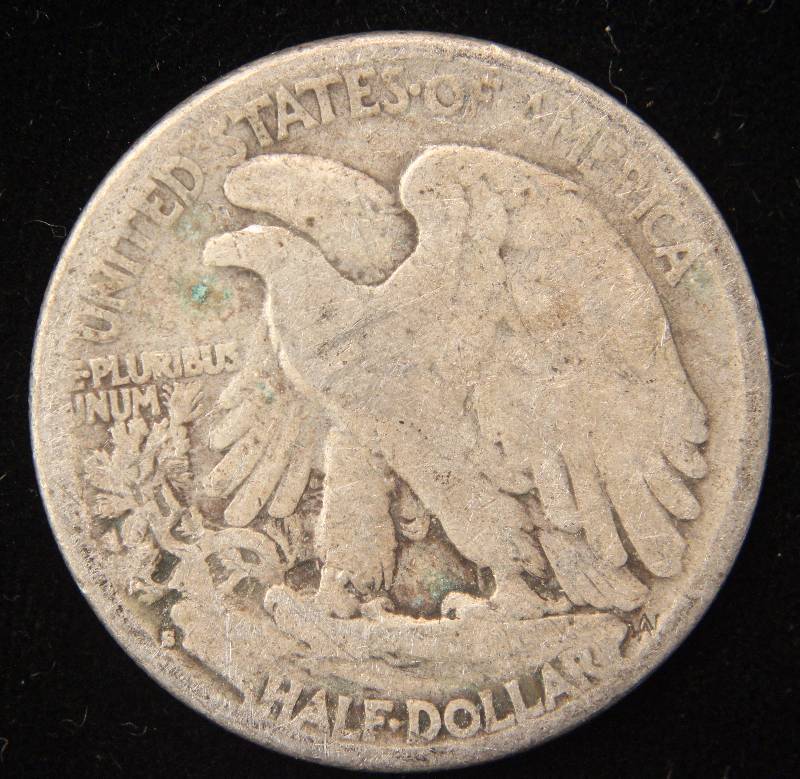 1927-S WALKING LIBERTY SILVER HALF