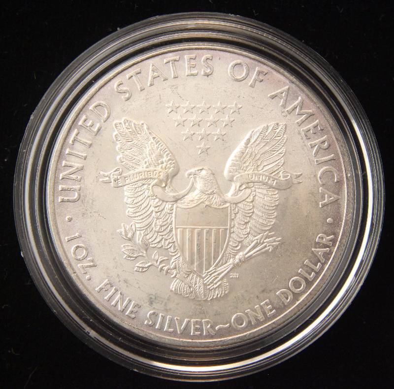 OMAHA BEACH 1 TROY OZ AMERICAN SILVER EAGLE .999 FINE SILVER