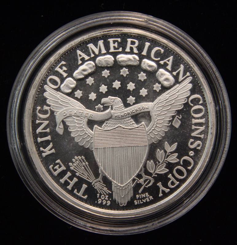1 TROY OZ. .999 FINE SILVER 1804 DOLLAR DESIGN IN AIRTITE