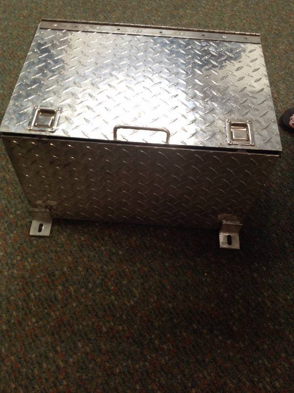 Diamond steel utility box with hinged lid