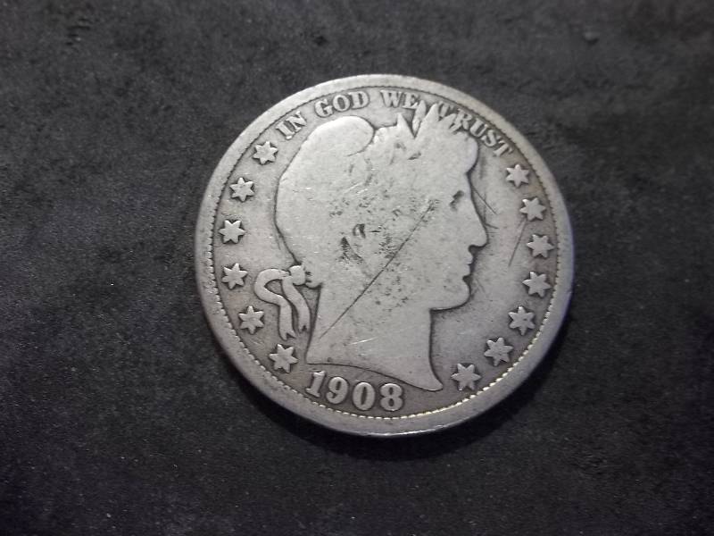 1908 D Barber Half Dollar
