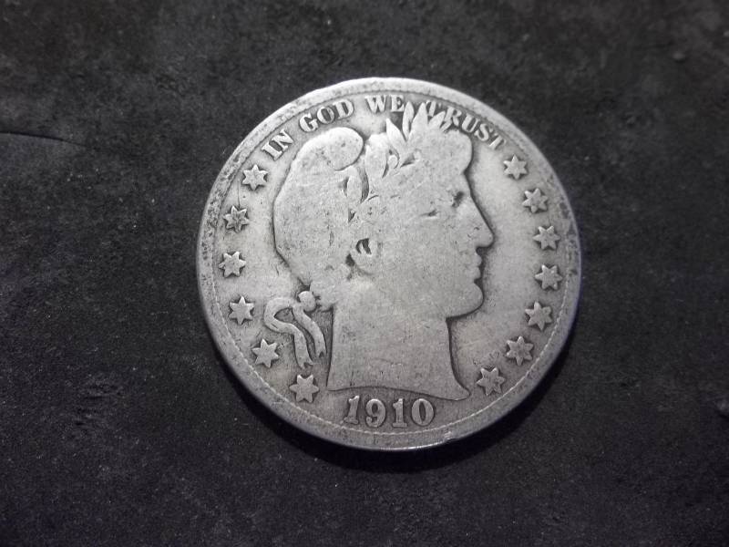 1910 S Barber Half Dollar (In F12 $55.00)