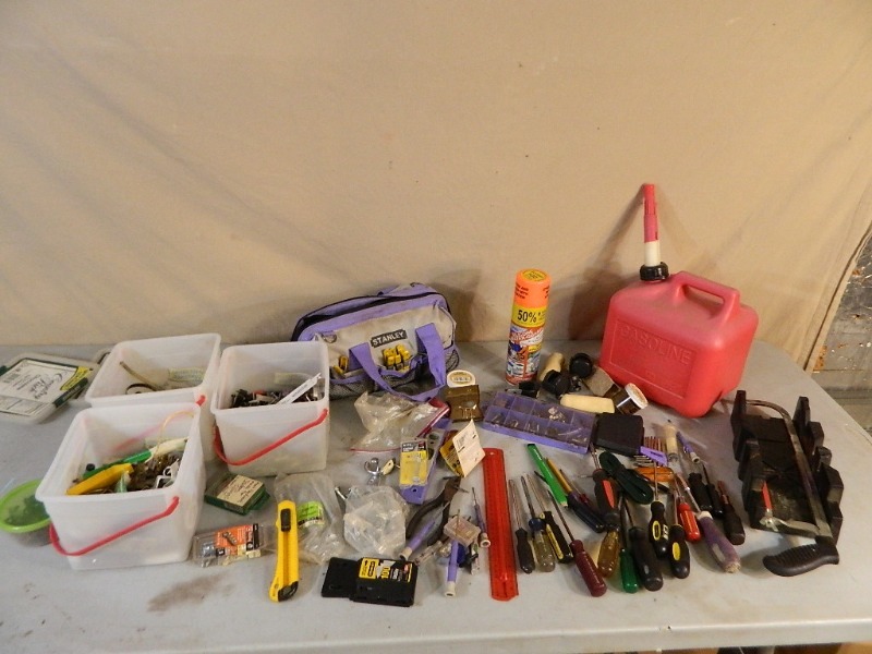 lot 84 image: Assorted Tools, Hardware, and Shop Supplies