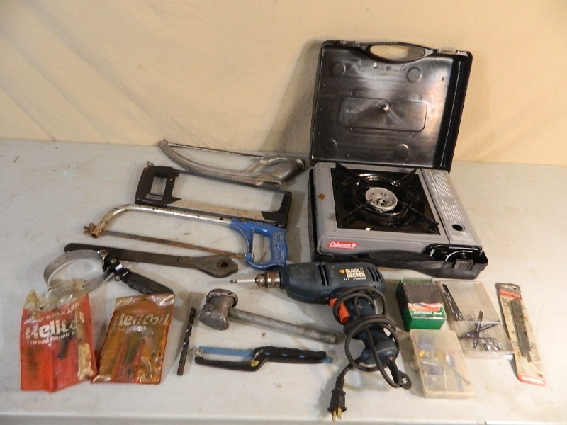 lot 106 image: Portable Stove, Drill, and More