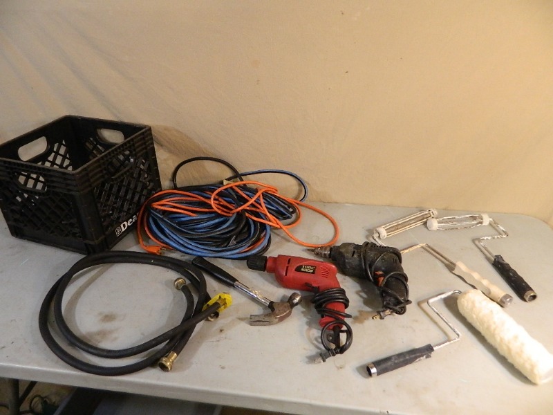 lot 108 image: Drills, Extension Cords, and More