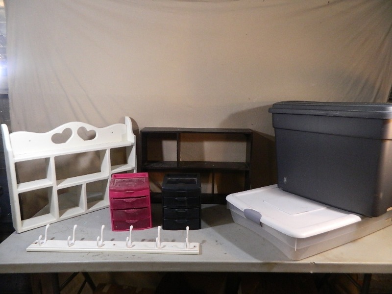 lot 157 image: Totes and Shelves