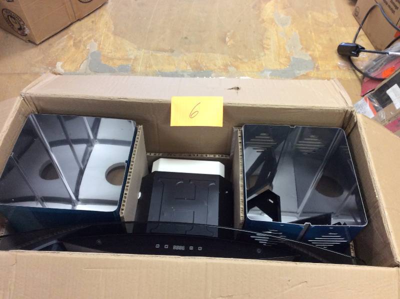 lot 6 image: AKDY 36 in. Convertible Kitchen Island Mount Range Hood in Stainless Steel open box in like new condition