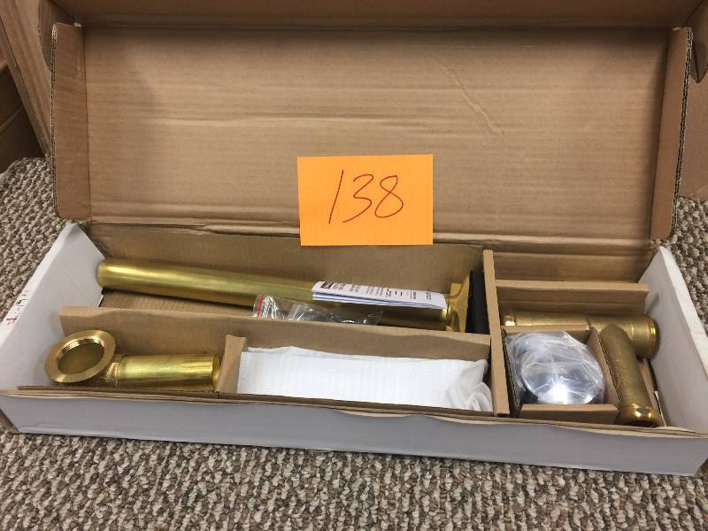 lot 138 image: American Standard 1-14 in. Deep Soak Max Drain Polished Chrome open box never used