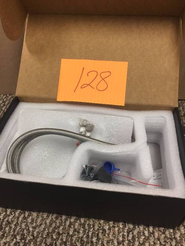 lot 128 image: Kraus KEF-15401CH Novus Single Lever Basin Bathroom Faucet Chrome, New