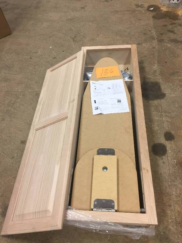 lot 136 image: Hide-Away Supreme Series Ironing Center open box never used
