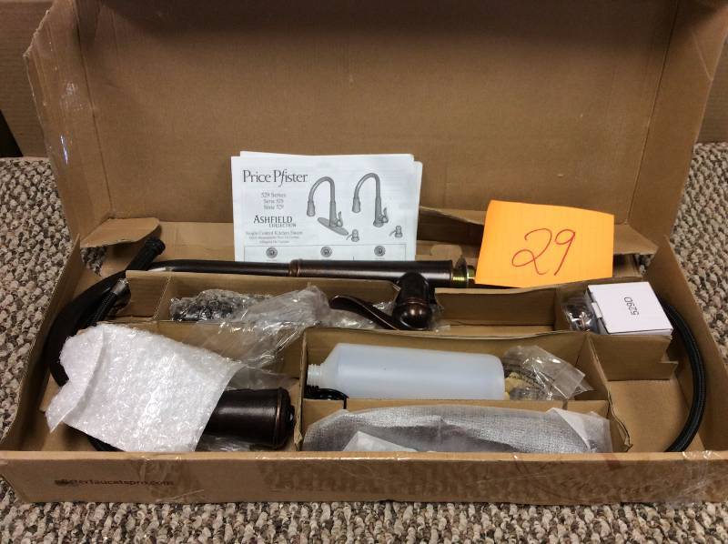 lot 29 image: Pfister GT529-YPU GT529-YPU Ashfield 1-Handle Pull-Down Kitchen Faucet with Soap Dispenser