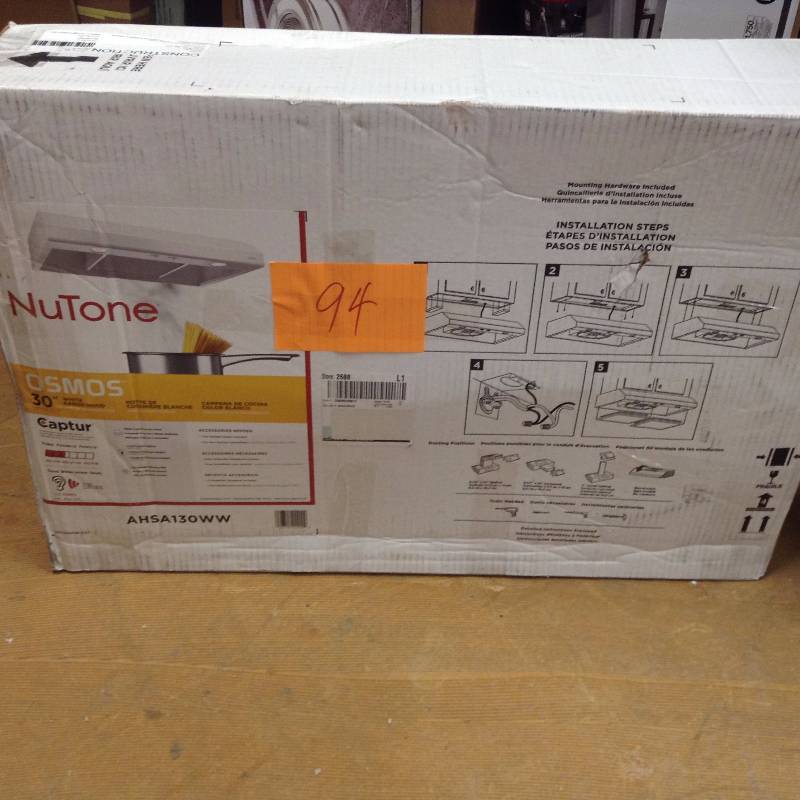 lot 94 image: Nutone Osmos 30 in. Convertible Range Hood in White