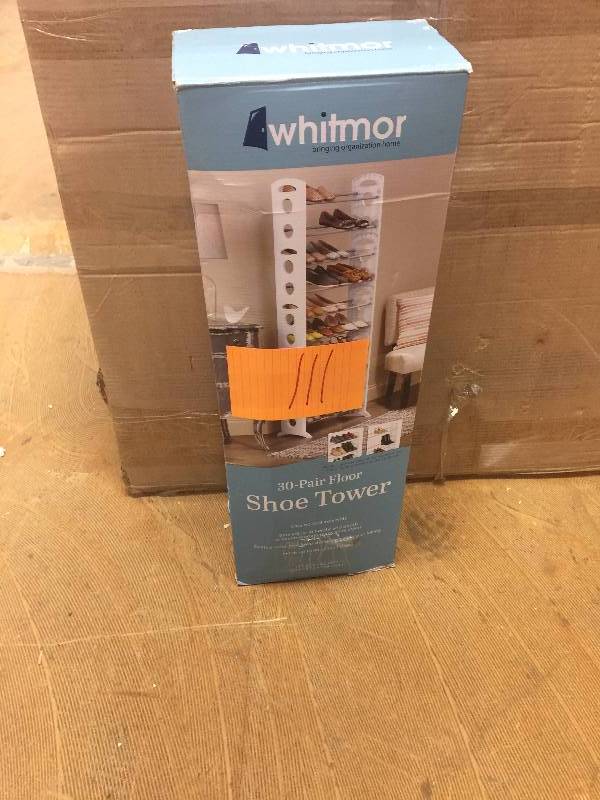 lot 111 image: whitmor 30 pair floor shoe tower