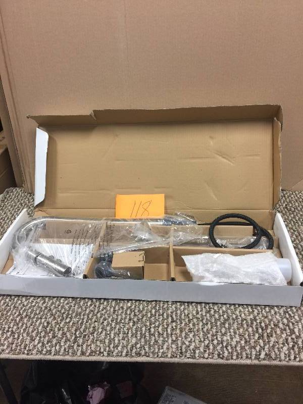 lot 118 image: Glacier Bay 950 Series Single-Handle Pull-Down Sprayer Kitchen Faucet with Soap Dispenser