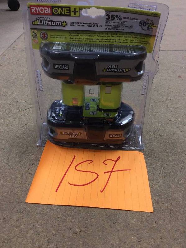 lot 157 image: Ryobi One P109 18V Lithium Compact Battery