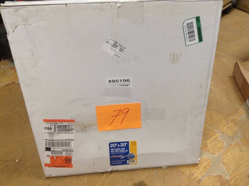 lot 79 image: 20 x 20 return air filter grille new