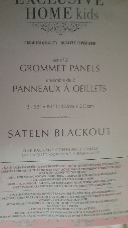 4x Black Out Curtains