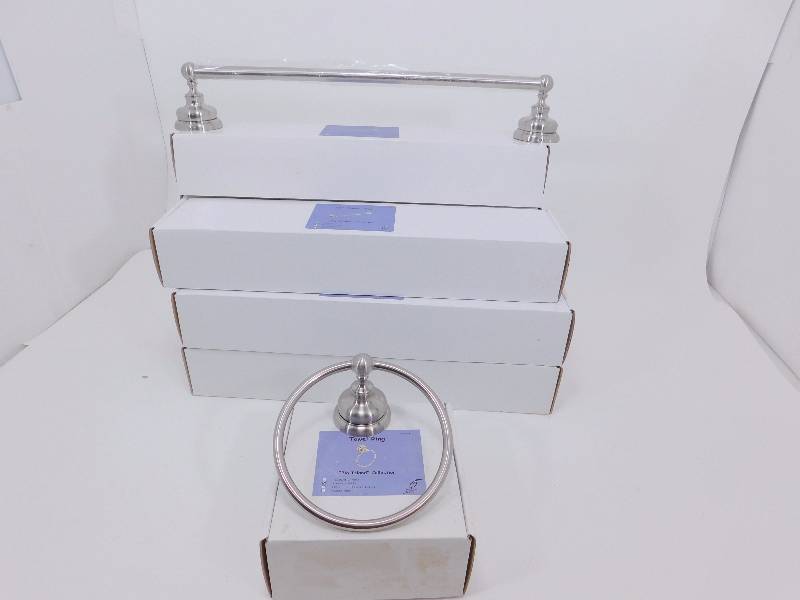 Lot of New Brushed Nickel Big Island Collection Bathroom Fixtures