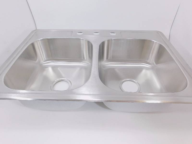 New Stainless Steel 33-18 Double Bowl 6040 Kitchen Sink