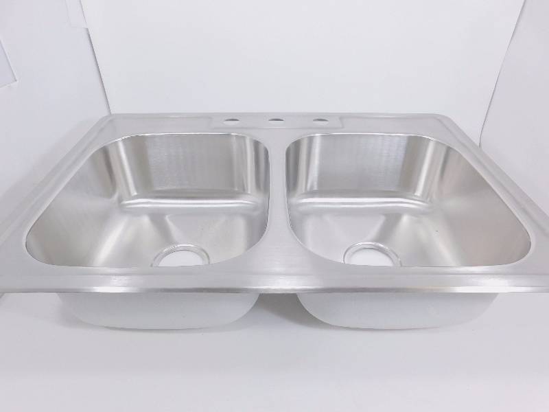 New Stainless Steel 33 Double Basin 5050 Split Kitchen Sink