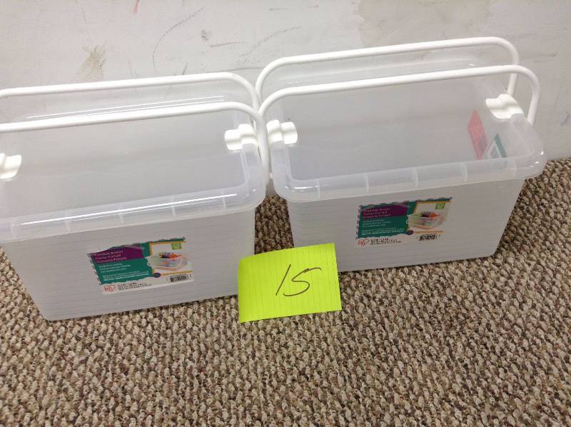 lot 15 image: Lot of 2 Portable Baskets