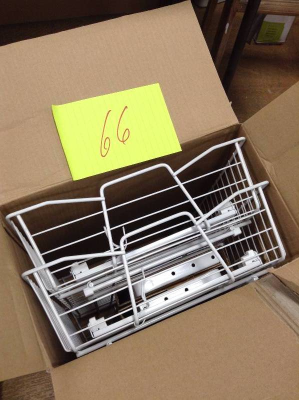 lot 66 image: Closetmaid 2 tier 15 in cabinet organizer