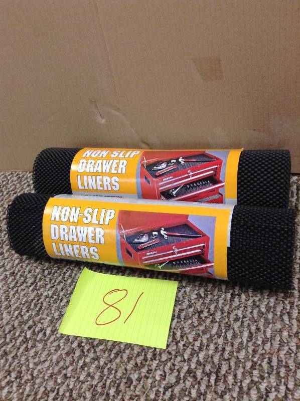 lot 81 image: Lot of 2 Stack On Products Drawer LINERS - Chest & Cabinet Sure Grip Drawer Liners