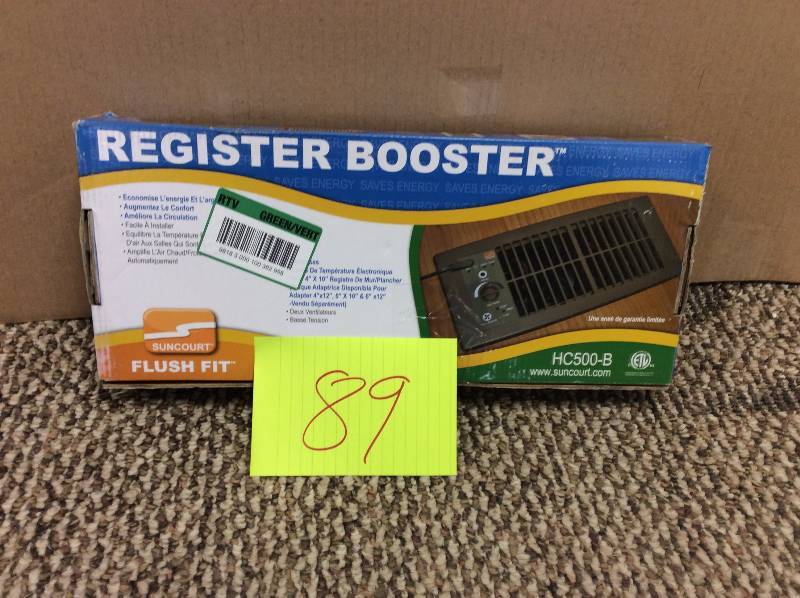 lot 89 image: Flush Fit Register Booster Fan in Brown HC500-B