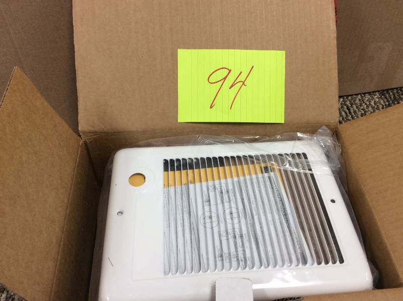 lot 94 image: Cadet 67508 1000 Watt Wall Fan Heater