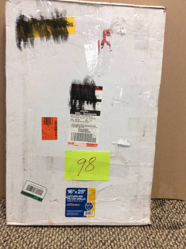 lot 98 image: TRUaire 16 in. x 25 in. White Return Air Filter Grille