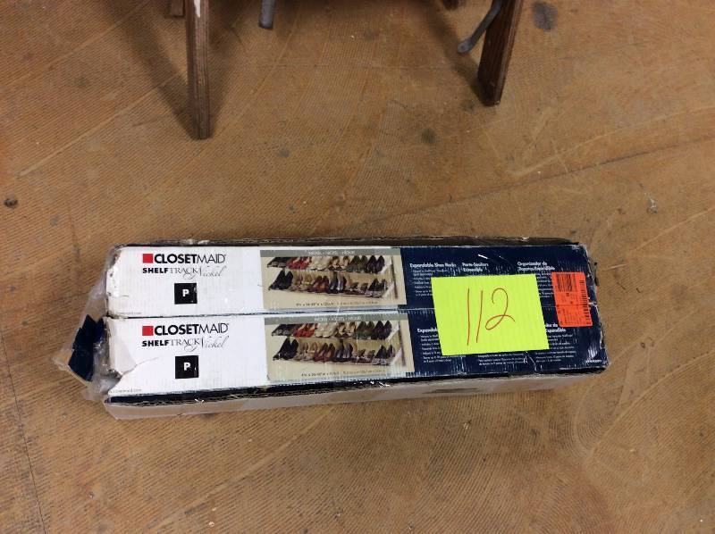lot 112 image: Lot of 2 Closetmaid Shelftrack Nickel