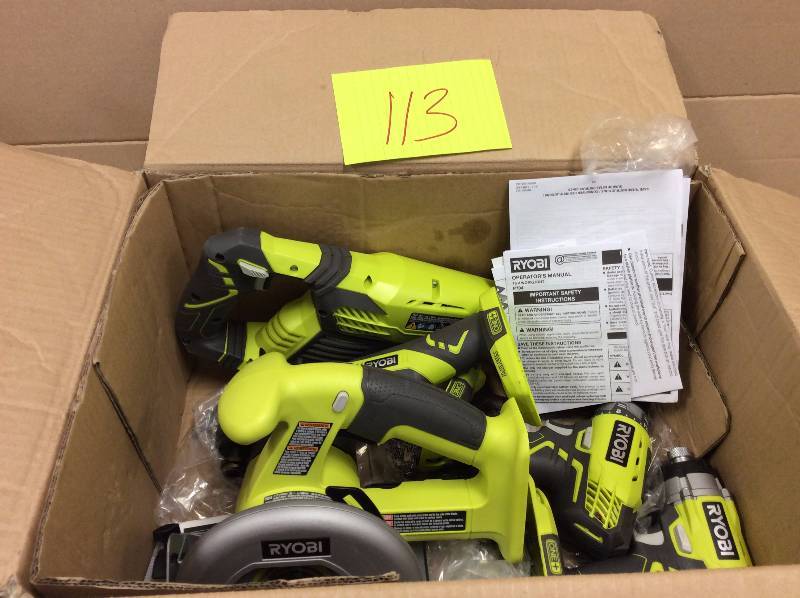 lot 113 image: Ryobi ONE plus 18V 6PC ultimate combo battery and charger not included