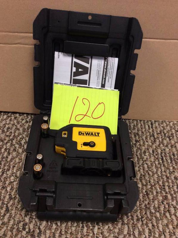 lot 120 image: Dewalt 5-Beam Laser Pointer DW085K