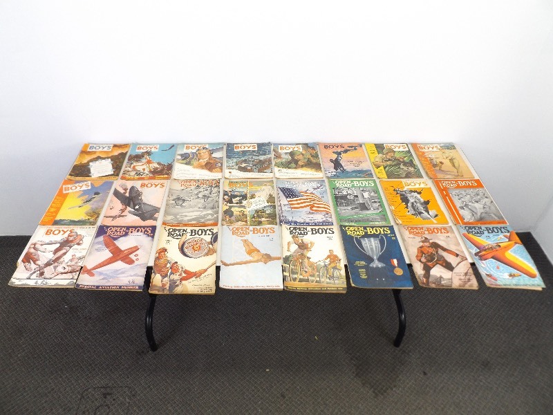 lot 9 image: 24 Vintage 1930s and 1940s The Open Road for Boys Magazines