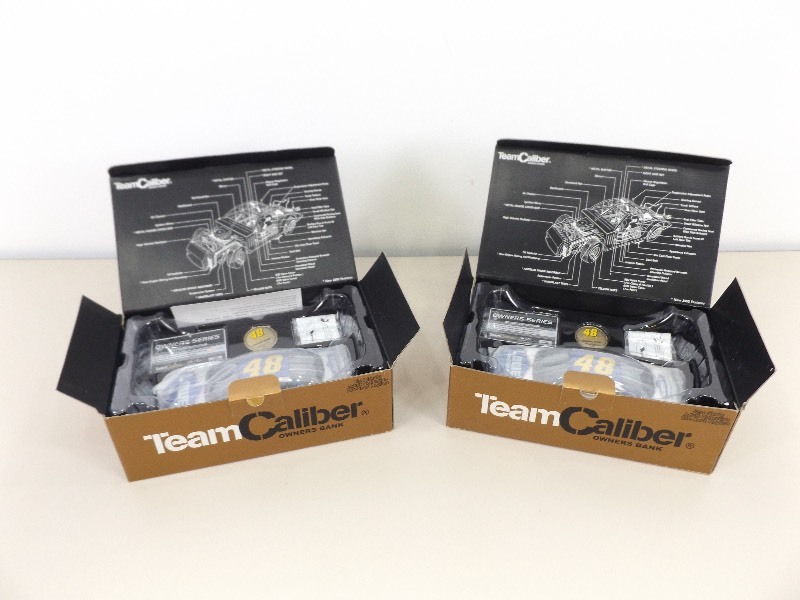 lot 37 image: NRFB 2002 Team Caliber Jimmie Johnson 124 Limited Edition Cars
